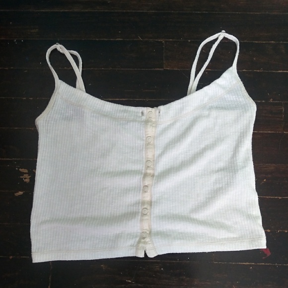 Cream Cropped Spaghetti Strap - Picture 3 of 3